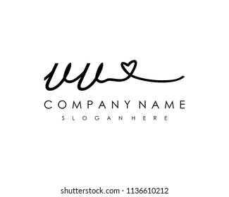 V V Initial handwriting logo vector