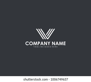 V initial icon logo design vector eps 10