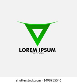 V initial logo letter for business company