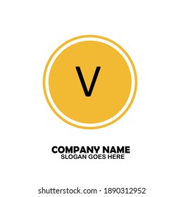 Similar Images Stock Photos Vectors Of V Flat Circle Logo Alphabet Logo Simple Logo Corporate Logo Company Logo Flat Color Red Blue Yellow Shutterstock