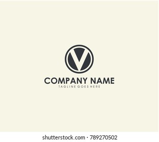V initial modern abstract letter logo design vector eps 10