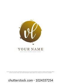 V & A initial splash logo template vector