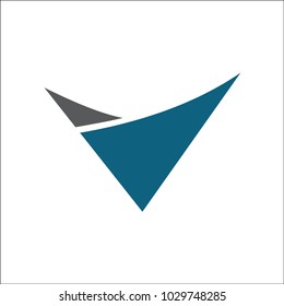 V initials logo abstract