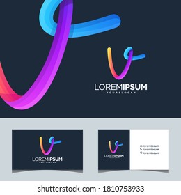 v internet tech colorful typography