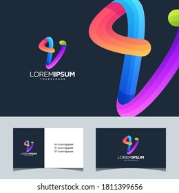 v internet tech colorful typography
