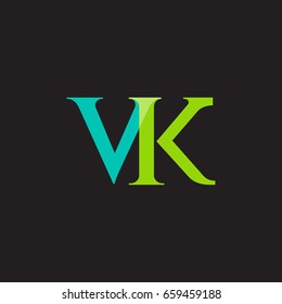 V K joint logo design vector template 