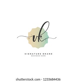 V K VK Initial logo template vector