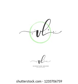 V L VL Initial logo template vector