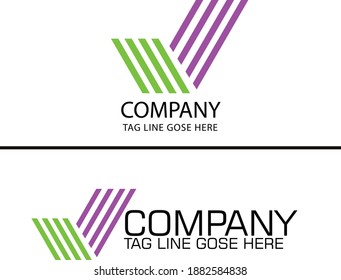 V Letzteres Logo. V Design. V Template logo - Vektorgrafik 
