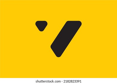 V latter logo icon design concept simple