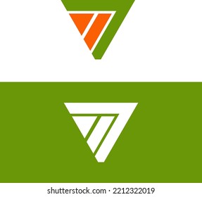 V Latter Logo With White Background