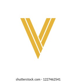 V lattering logo