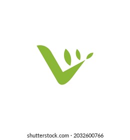 V Leaf Growth Logo
suitable for nature logo