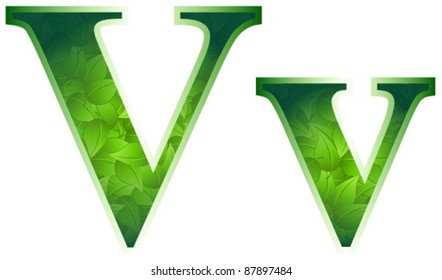 V leaf letter