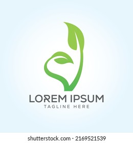 V leaf Logo Template In Modern Creative Minimal Style Vector Design