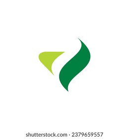 V Leaf Logo Vector. Letter V Logo Design