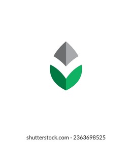 V Leaf Logo Vector. V Tulip Logo. Letter V Icon