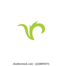 V Leaf Nature Logo Symbol, v initial, v icon