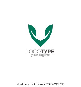 V Leaf Nature Simple Logo 
suitable for your company design