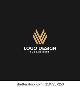 Vektorgrafik des V-Briefes Abstrakte Logo-Design