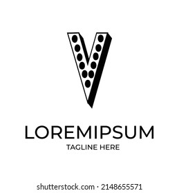 V letter abstract Logo Template Design Vector