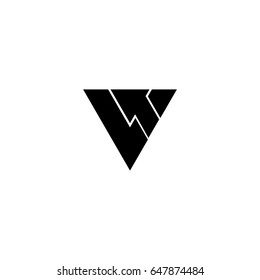 v letter and arrow logo