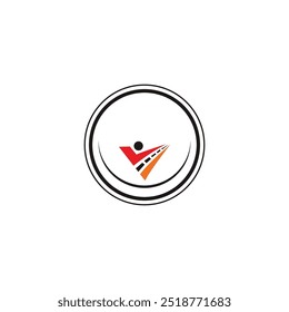 v letter art icon illustration logo