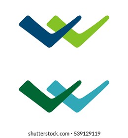 V Letter Check Mark Logo Template Illustration Design. Vector EPS 10.