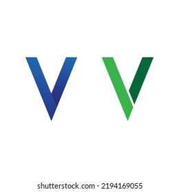 V Letter and checklist  Logo Template vector icon illustration