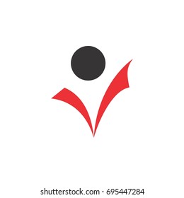 v letter with circle logo