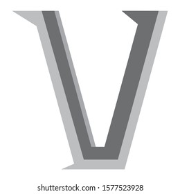 V Letter clip art design vector illustration image