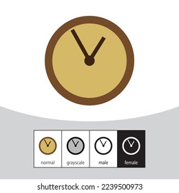 V Letter Clock Logo. Blitz - Vektorgrafik