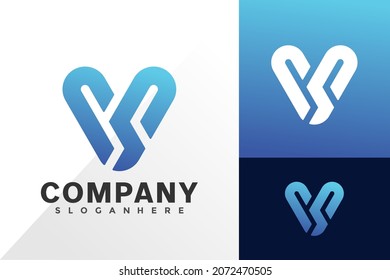 V letter colorful logo vector design. Abstract emblem, designs concept, logos, logotype element for template
