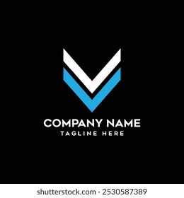 V letter company brand identity design