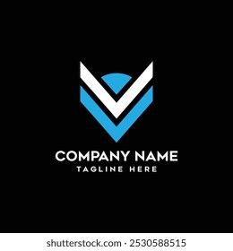 V letter company logo design