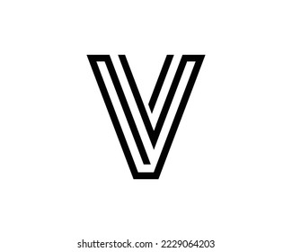 V letter creative design vector template