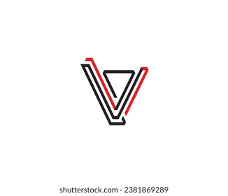 V letter creative logo design element
