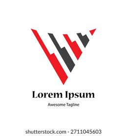 Icono creativo del diseño del logotipo de la letra V