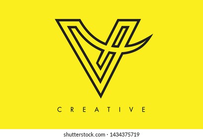 V Letter Design Logo. Letter V Icon Logo with Modern Swoosh vector Illustration.