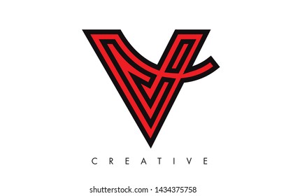 V Letter Design Logo. Letter V Icon Logo with Modern Swoosh vector Illustration.
