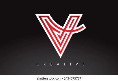 V Letter Design Logo. Letter V Icon Logo with Modern Swoosh vector Illustration.
