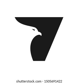 V Letter Eagle Logo Design Template Inspiration, Vector, Illustration.