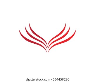 V Letter Falcon Wing Logo Template vector icon design