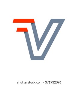 V letter fast speed logo. Vector design template elements for your application or corporate identity.