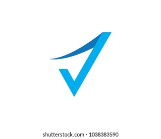 V Letter Faster Logo Template vector icon illustration design