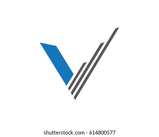 V Letter Faster Logo Template vector icon illustration design