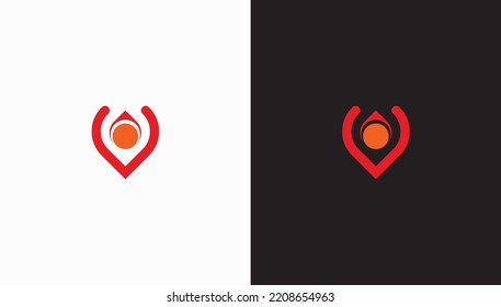 V Letter gas, water, oil logo vector image