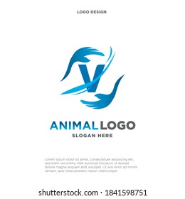 V letter with hand and cross healing logo for massage and therapy medical logo. Helping hand vector illustration. Can apply for humanity health care icon, partnership relation.