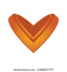 V letter heart logo template 1