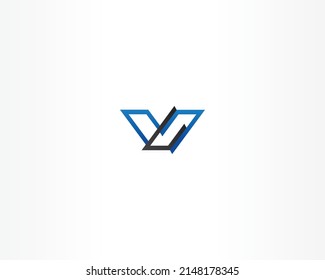 Diseño de logotipo de concepto de icono de letra V